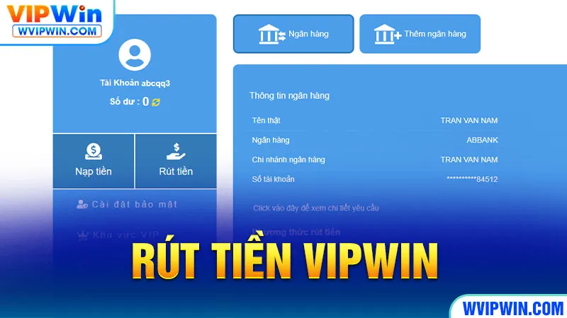 Rút tiền VIPWIN - WVIPWIN.COM